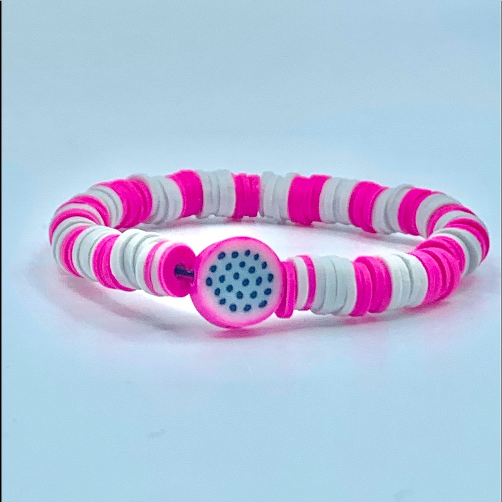 Clay bead bracelet “Pomegranate Punch”